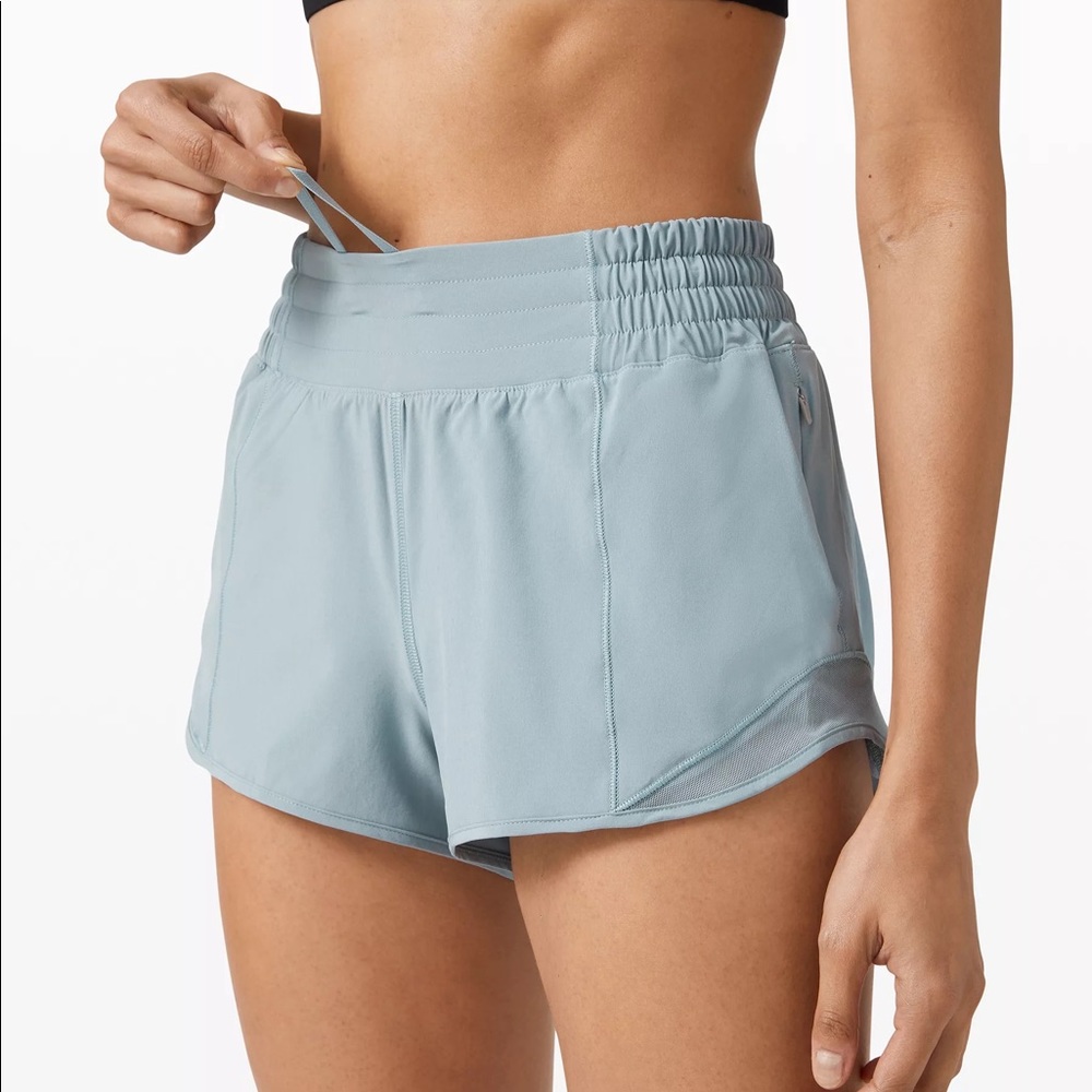 Lululemon Hotty Hot Shorts Blue low rise size 10 2.5”